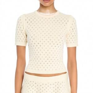 NEW SER.O.YA josie knit fitted top in eggshell